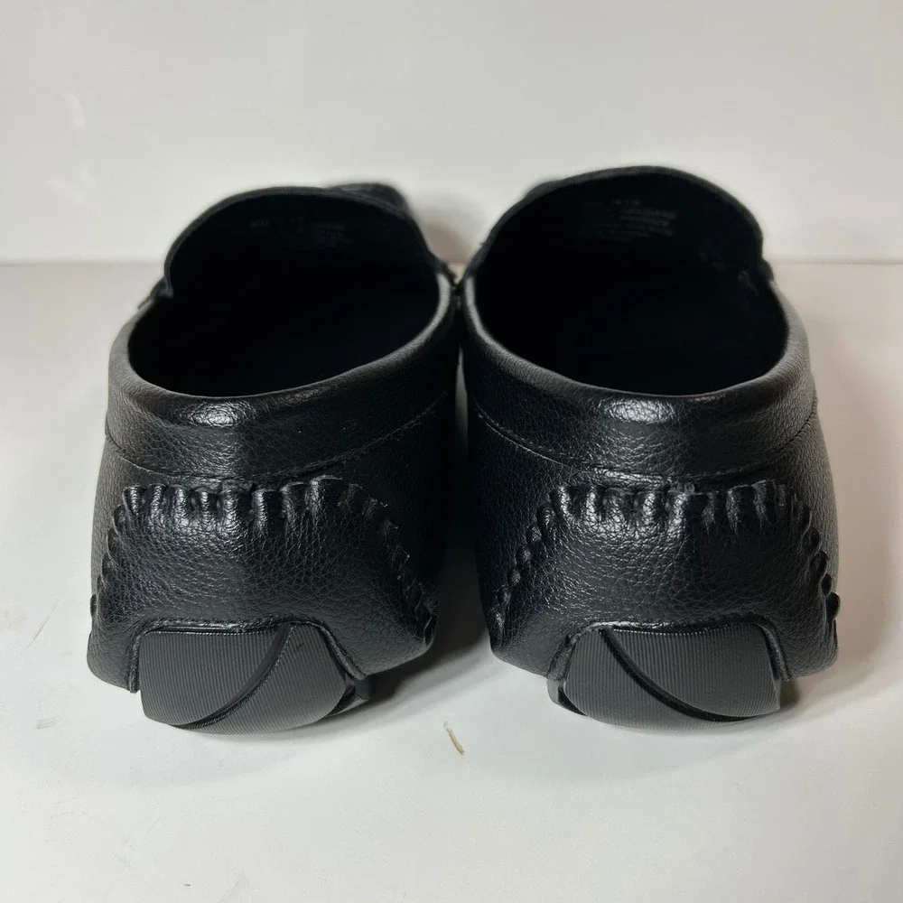 GUESS Mens GMASKERS Black Pebbled G-Logo Driver Loafers Size 10.5M
